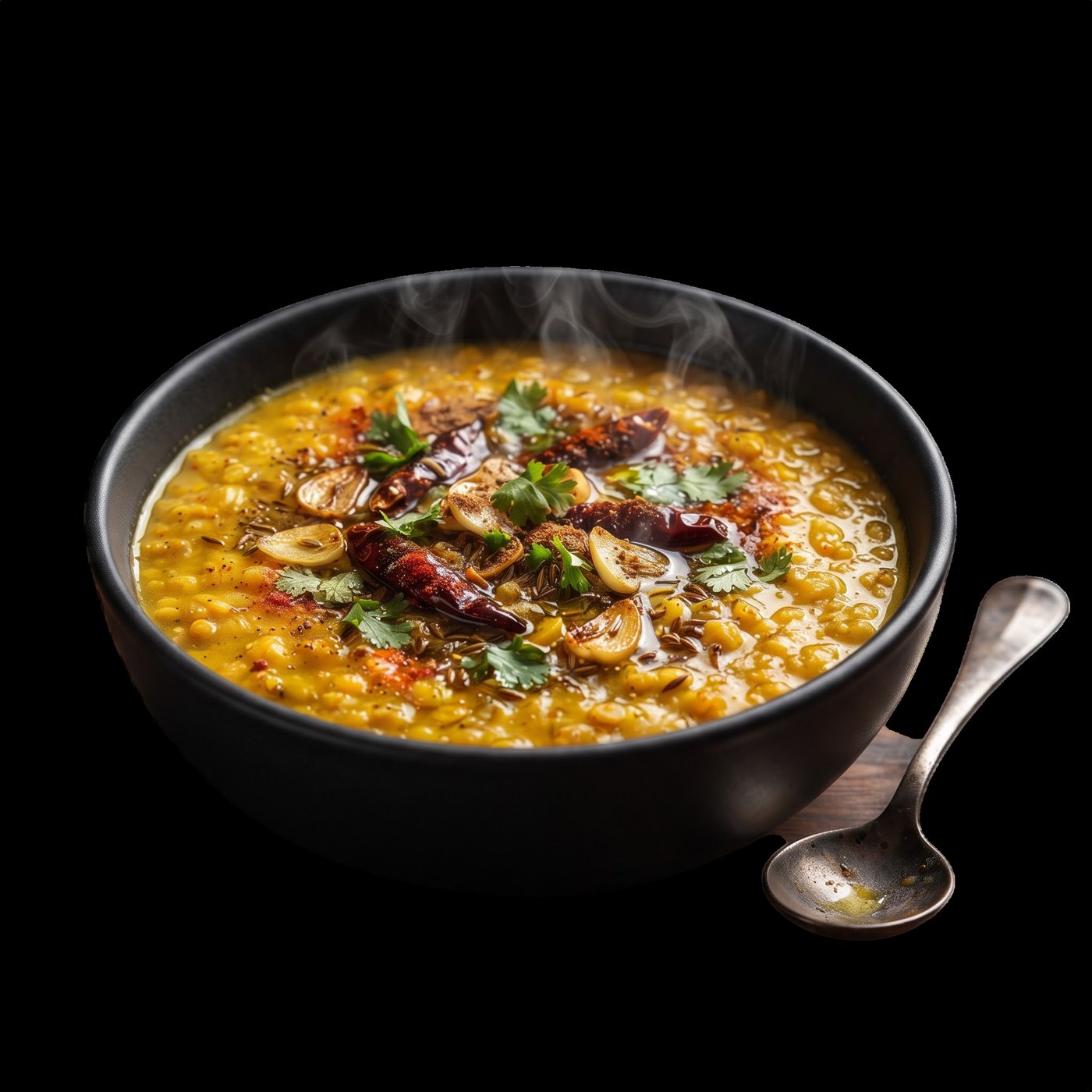 Bowl of yellow dal tadka