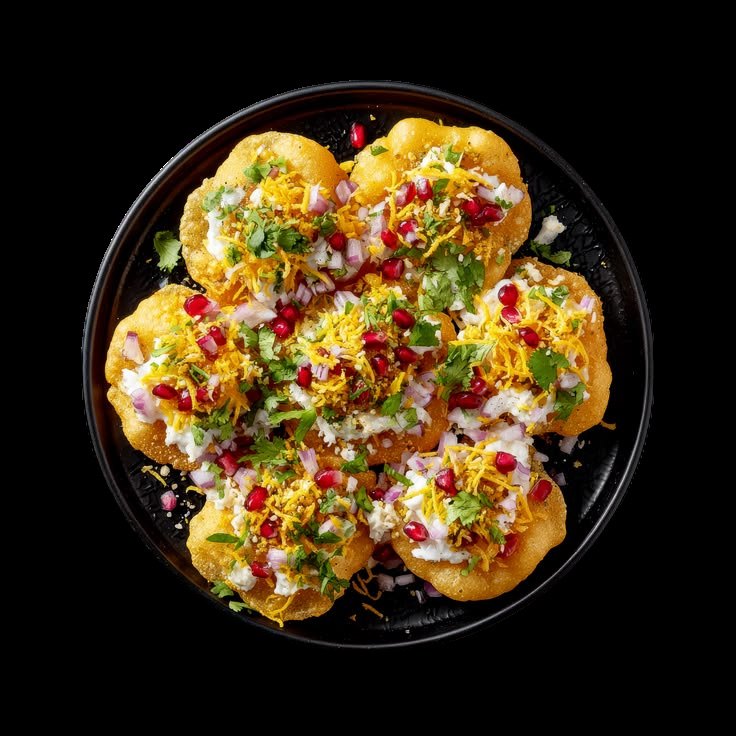 Plate of dahi bhalla papdi chaat